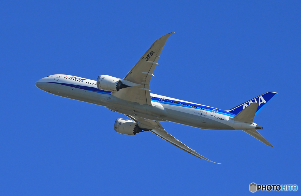 「蒼空」 ANA 787-9 JA888A 飛ぶ