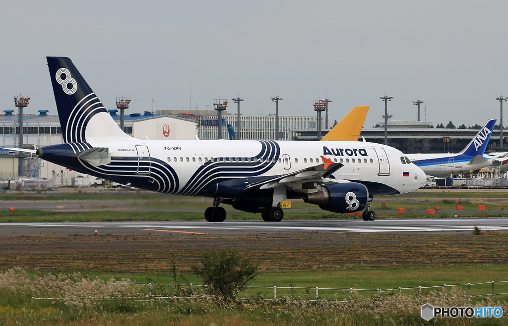 「空色」 Aurora A319-112 BQ-BWV 離陸します