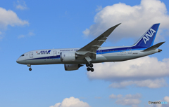 「青い空」が一番☀ ANA 787-8 到着です