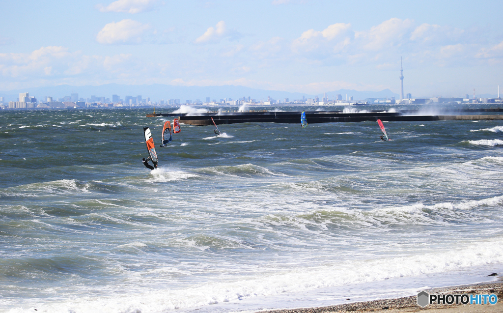 「青い日」ちょっと風が強いけど