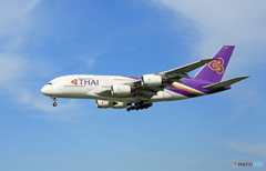 「スカイ」 THAI A380-841 HS-TUA 着陸 