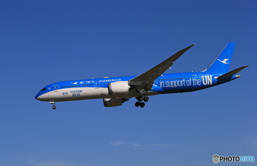 ☀「青い空」が一番 厦門 787-9 到着
