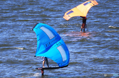 「青い海」良い感じですね・ウイングサーフィン