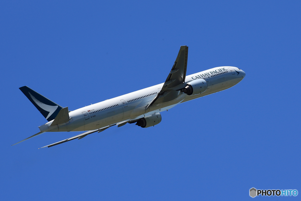「良い空～」Cathay 777-367 B-HNM 飛行 