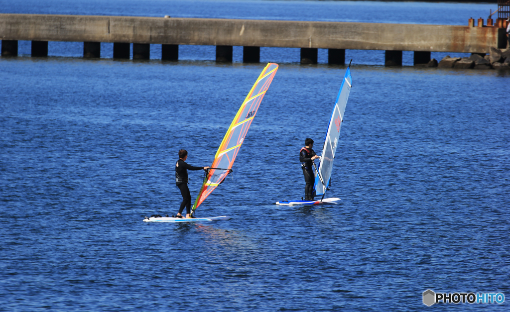 「群青色」   良き日のウインドサーフィン