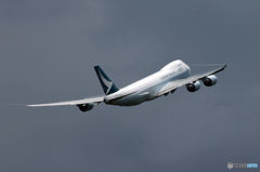 「そらー」CATHAY 747 CARGO ベイパー離陸
