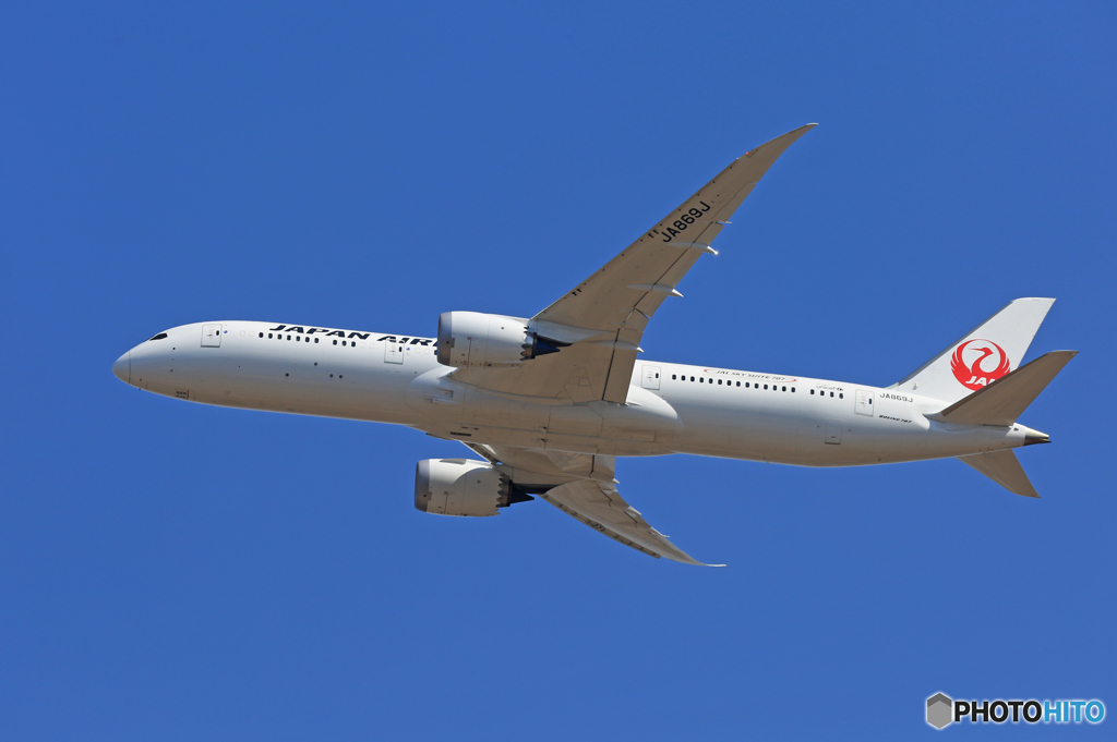 「SKY」 JAL 787-9 JA869J 離陸