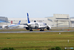 ☮ANA STAR WARS JA873A ✈出発です。　