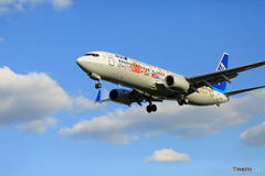 「青い空」が一番 良い雲と東北フラワージェット