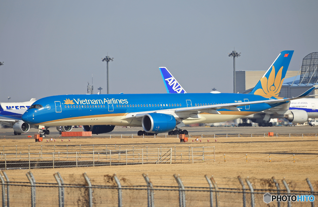 「あおいそら」Vietnam A350-941 VN-A896離陸