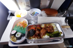 空の旅（１０２１）機内食は楽しみな　ひとつですね　