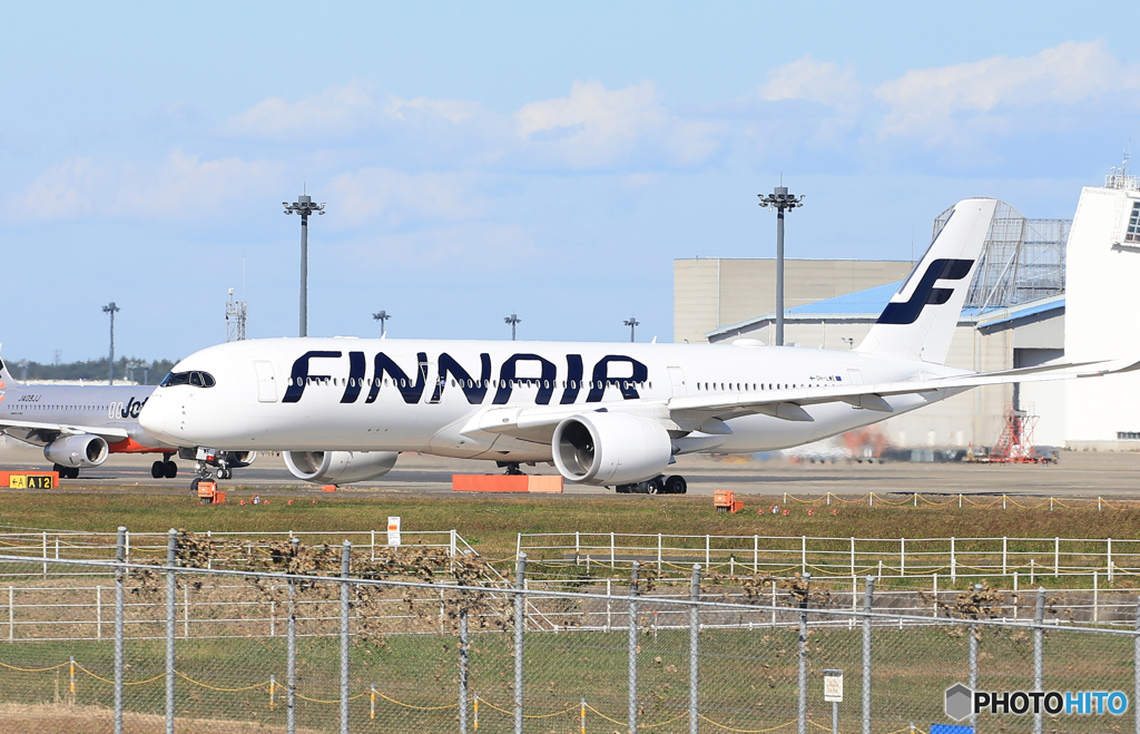 「あおぞら」FINNAIR A350-941 OH-LWE 離陸