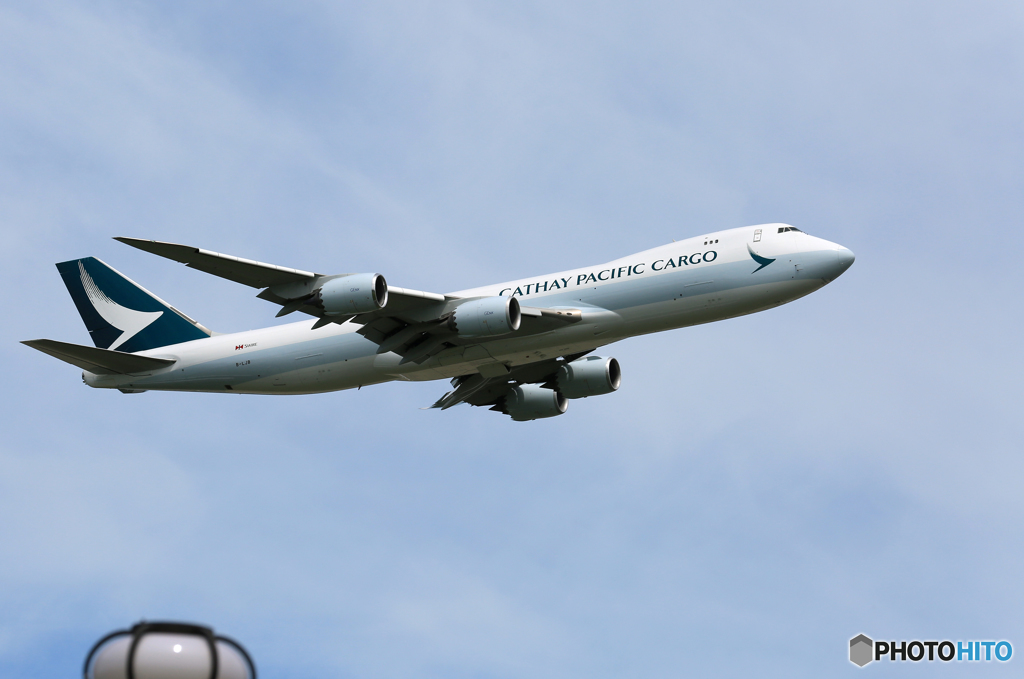 「ぶるー」 CATHAY Cargo 747-8ジャンボ機 B-LJB 飛行
