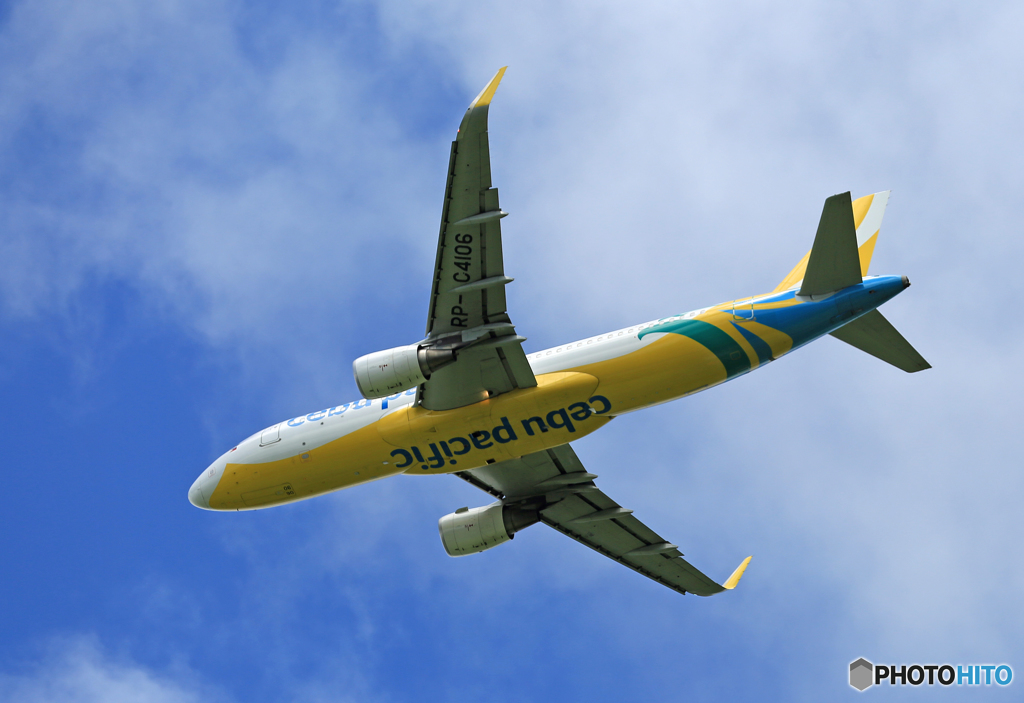 「青が好き」 CEBU A320-214 RP-C4106 離陸