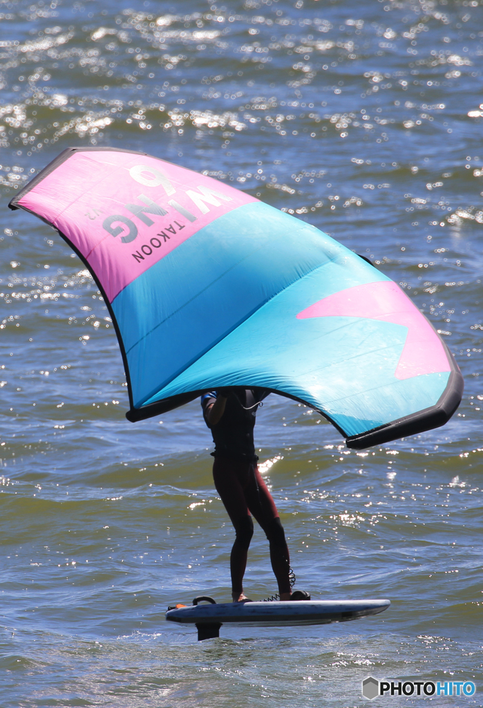 「青い海」風を切るのだぁ〜