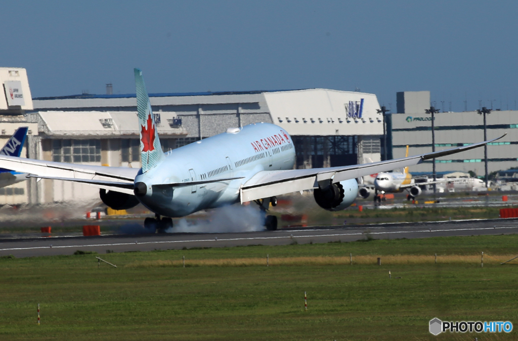 「青い空」が一番 AIR CANADA 787  Landing