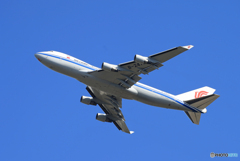 「真青の空」 China Air 747-400  離陸です.✈️