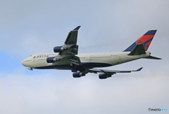 「はれー」 DELTA 747-400 N667US 離陸