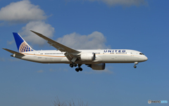  「晴れ」 UNITED 787-9 N26952 到着