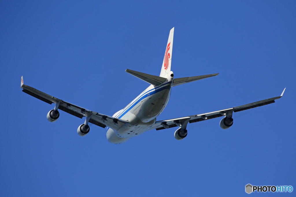 「青色」 China 747-400F B-2475 離陸