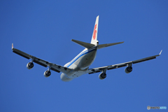 「青色」 China 747-400F B-2475 離陸