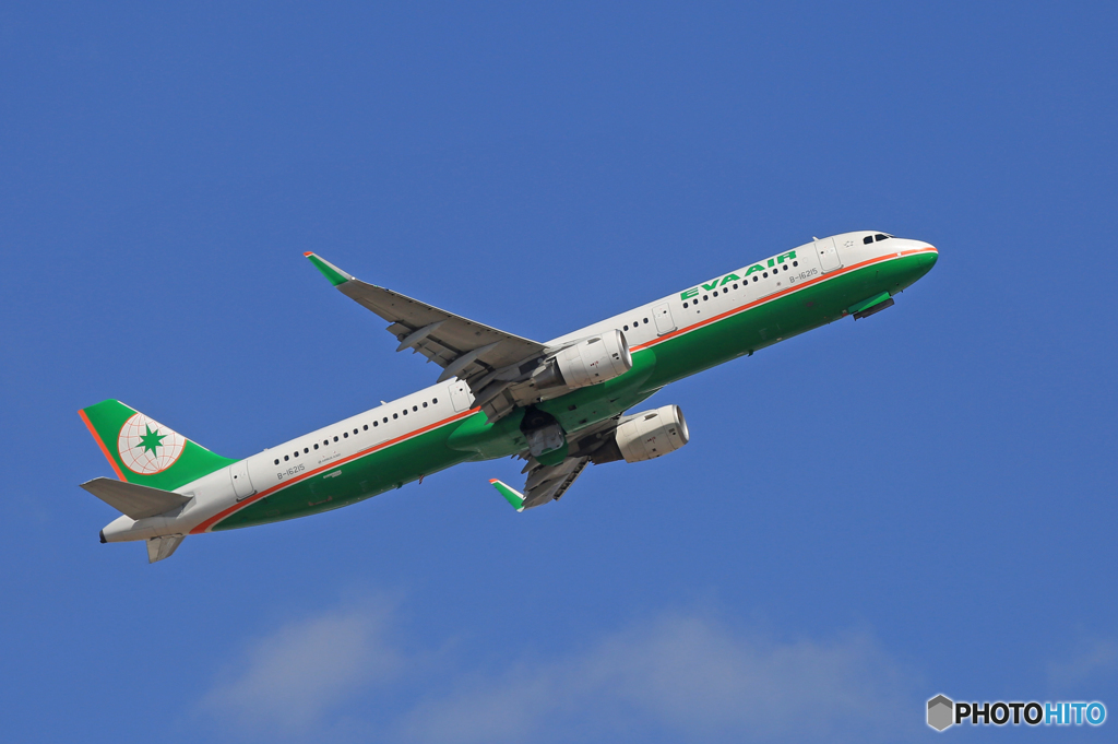 ☀「あおぞら」 EVA A321-211 B-16215 離陸