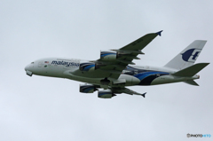 「☁」 Malaysia A380-841 9M-MND 出発