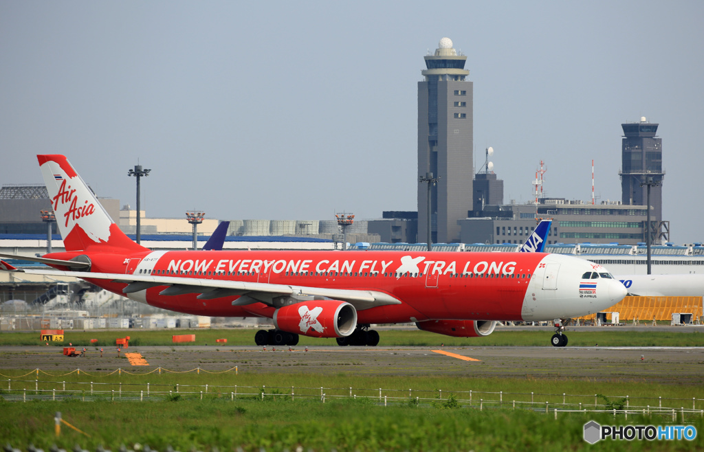 ☀「青い空」が一番 Air Asia A330-343 出発