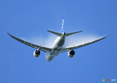 「青い空」 ANA ☮ B787-8 限りなくベイパー‼ ☮