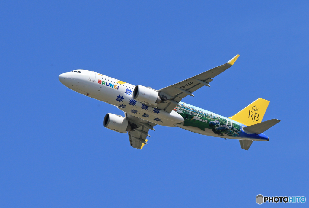 「すかい」 ROYAL BRUNEI A320-251 飛び立ち