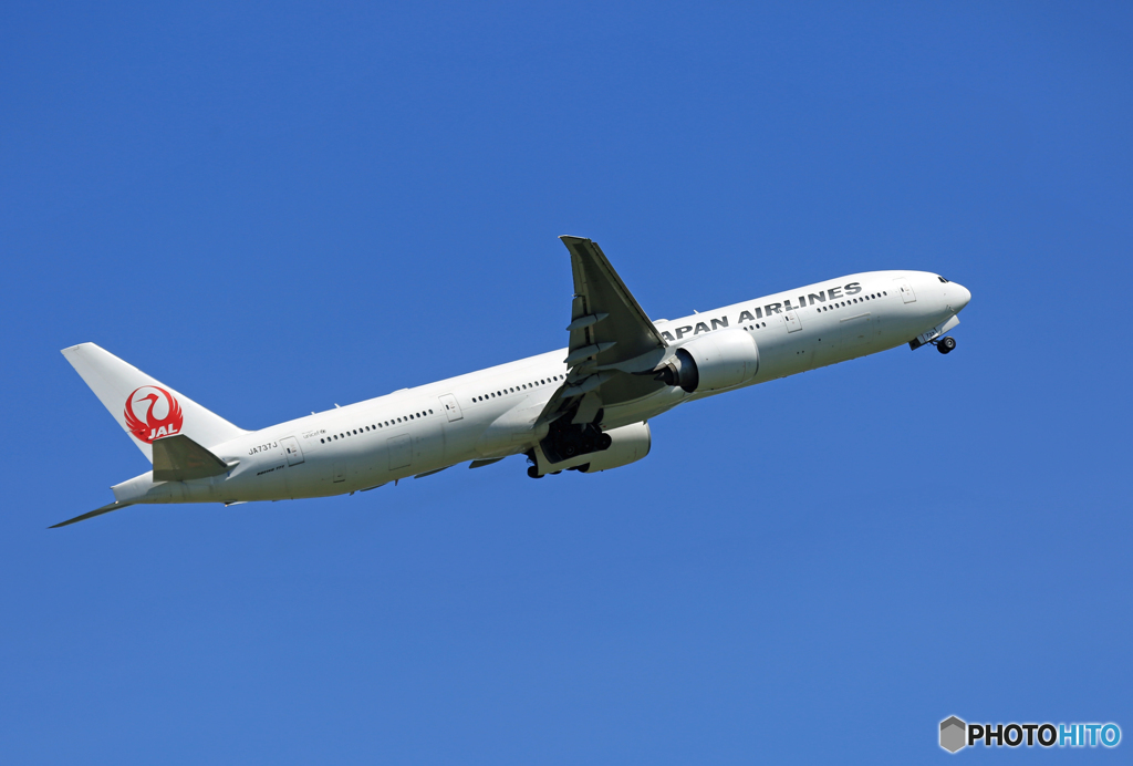 「青色が好き」 JAL 777-346 JA737J Takeoff 