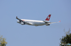 「スカイ」 SWISS A340-313 ✈HB-JMA 離陸です