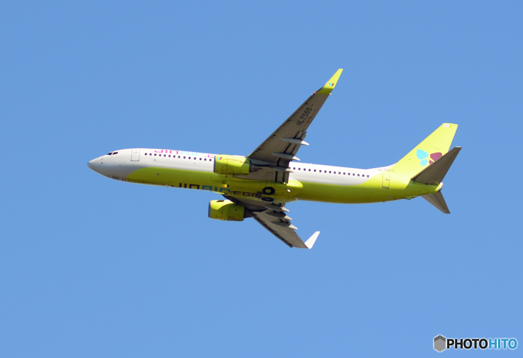 「良い天気」 Jin Air 737-8B5 HL7565 Takeoff 