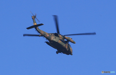 「真青の空」JGSDF ヘリ　ブラックホーク　UH-60JA