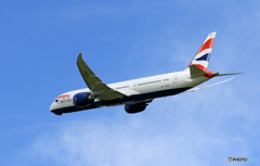 「青が大好き」 British 787-9 G-ZBKE 離陸