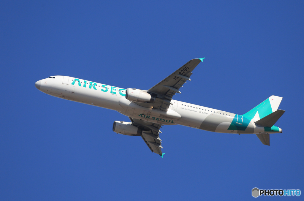「青い空」が一番 AIR SEOUL A321-231  Takeoff  