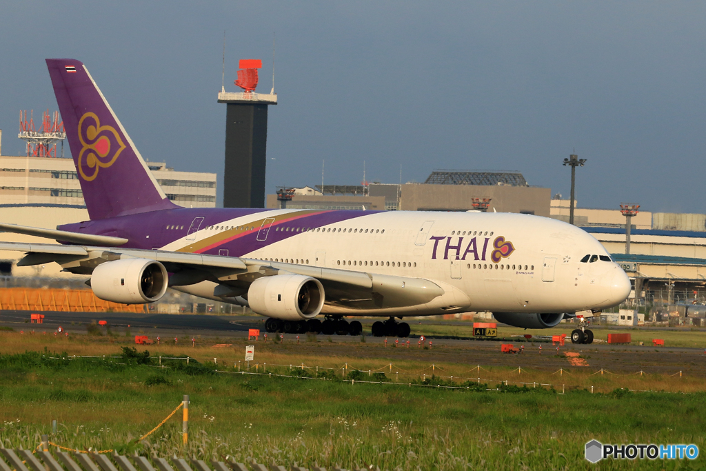  「晴れ」 THAI A380-841 HS-TUC 出発です