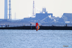 「クール」穏やかな日のウインドサーフィン