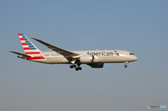 「空色」 American 787-8 N801AC 到着です