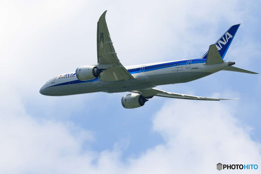 「良い天気」 ANA 787-9 JA894A 飛行