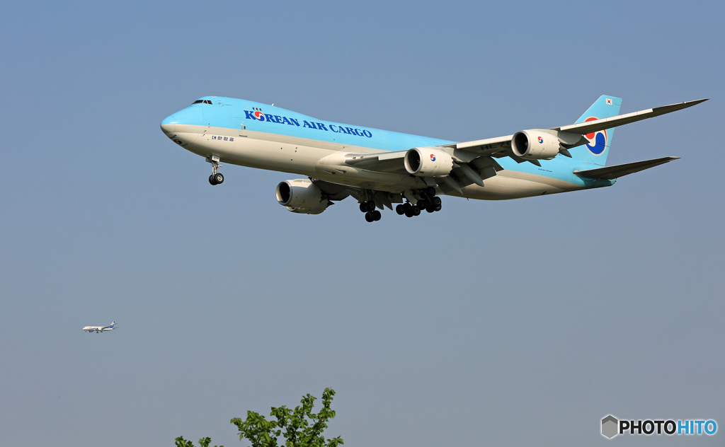 「青い空」が一番 Korean Cargo 747-8F 来た～