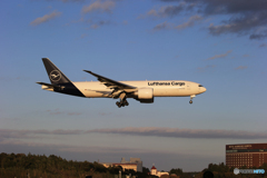 「良い空～」Lufthansa Cargo 777-FBT到着しました