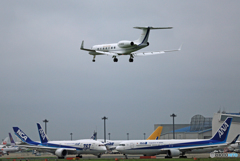 「雲」 プライベートHunterガルフG500 B-8132 Landing