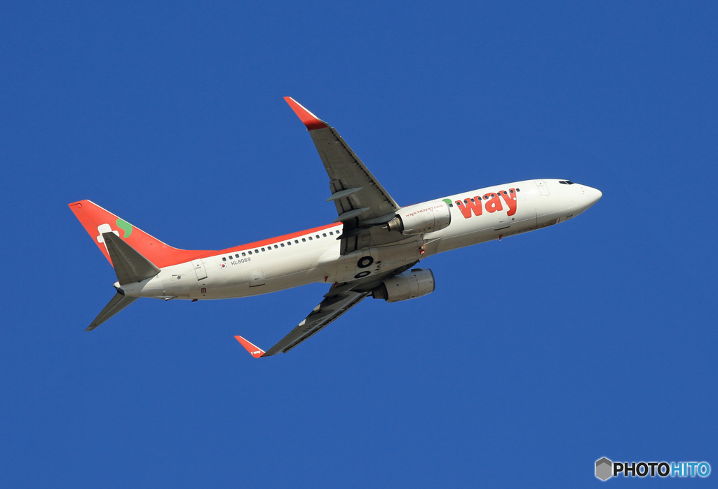 「晴れ」 t'way 737 HL8069 出発です