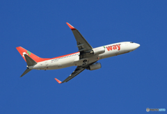 「晴れ」 t'way 737 HL8069 出発です