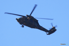 「ぶるー」陸上自衛隊ヘリコプター　ブラックホーク訓練中