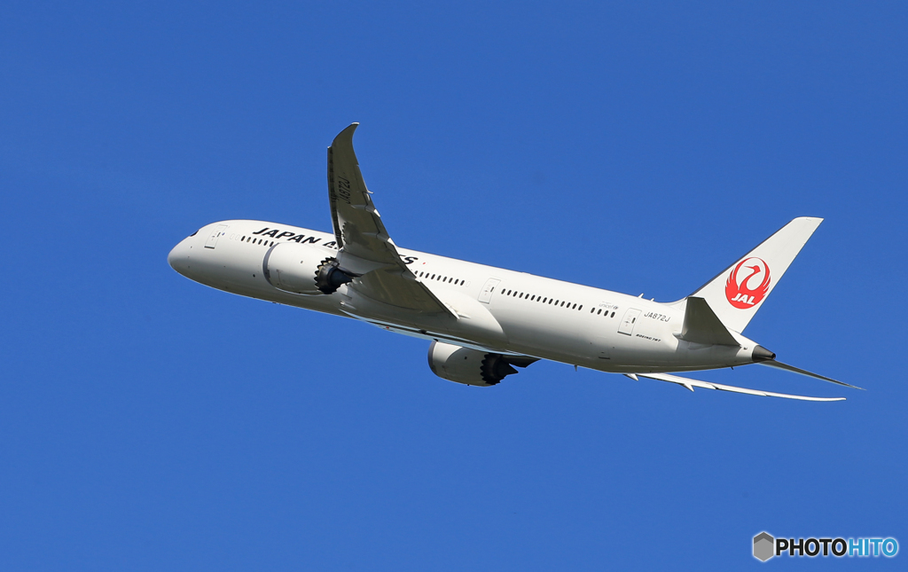 「真青の空」JAL 787-9 JA872J  離陸です