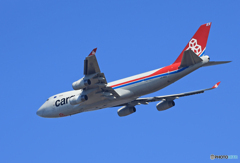 ☀「青い空」が一番 Cargolux 747-400 LX-RCV離陸