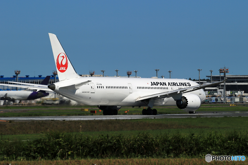 「青い日」JAL 787-8 JA817J  出発します