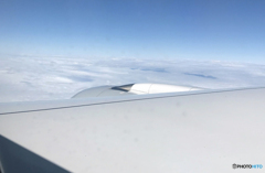 「晴れ」☮　A350飛行中の エンジン　☮